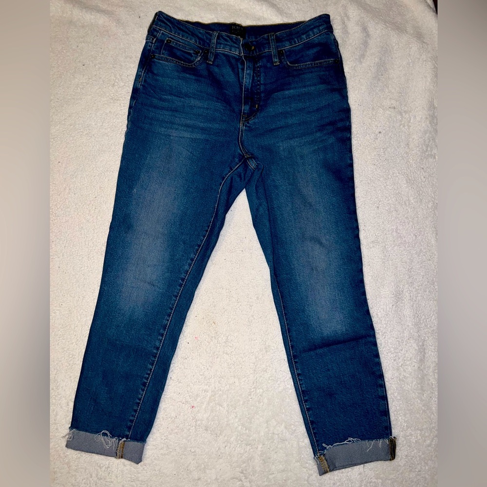 J Crew Women's High Rise Skinny Jeans | Medium Denim |